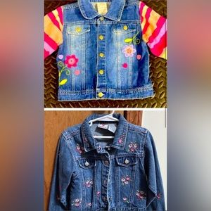 Girls Young Hearts jeans jackets. Set of 2